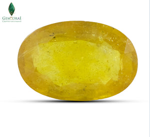 Bangkok Yellow Sapphire with a rich golden yellow hue