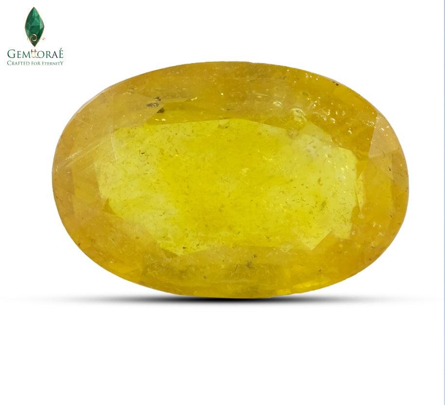 Bangkok Yellow Sapphire with a rich golden yellow hue
