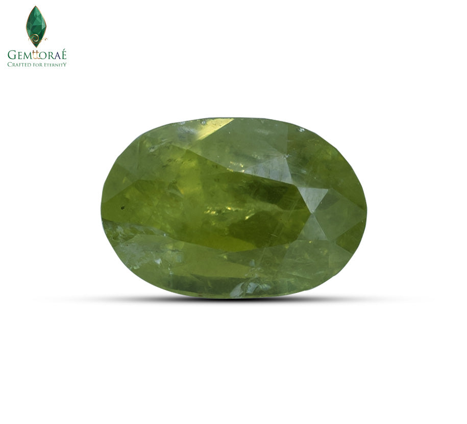 High-quality green sapphire stone with brilliant sparkle