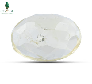Back view of Citrine Gem displaying authentic natural texture