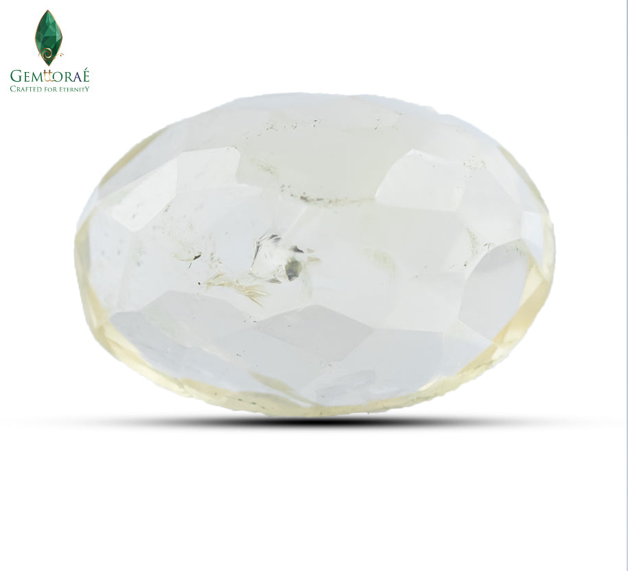 Back view of Citrine Gem displaying authentic natural texture