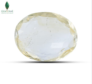Natural Indian citrine gemstone warm golden yellow