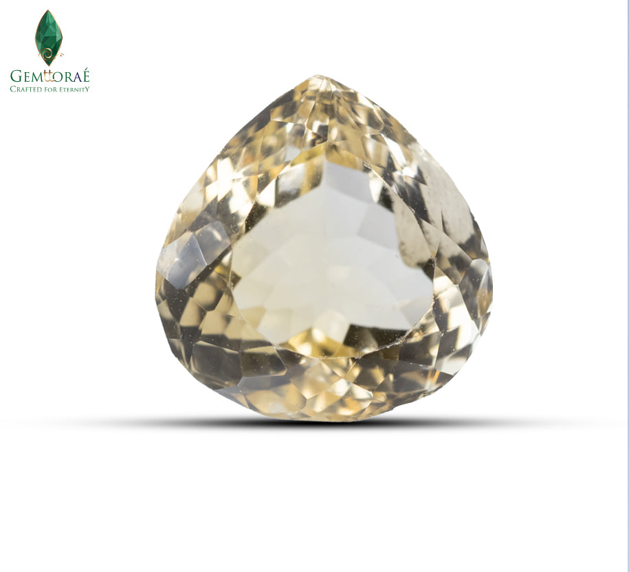 Close-up of Madagascar Dark Citrine showing natural golden brilliance