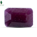 Front view of Manik Stone with natural deep red appearance
