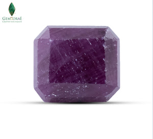 Back view of Ruby Gemstone highlighting its authentic opaque texture