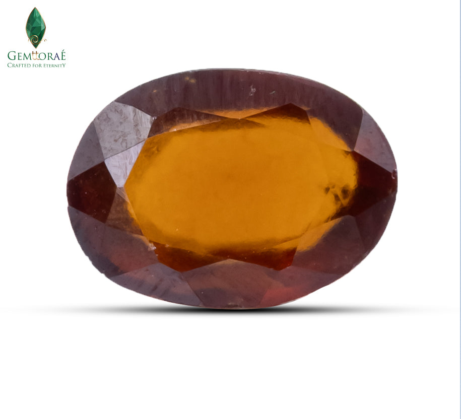 Close-up of Natural African Garnet showing rich honey-orange colour