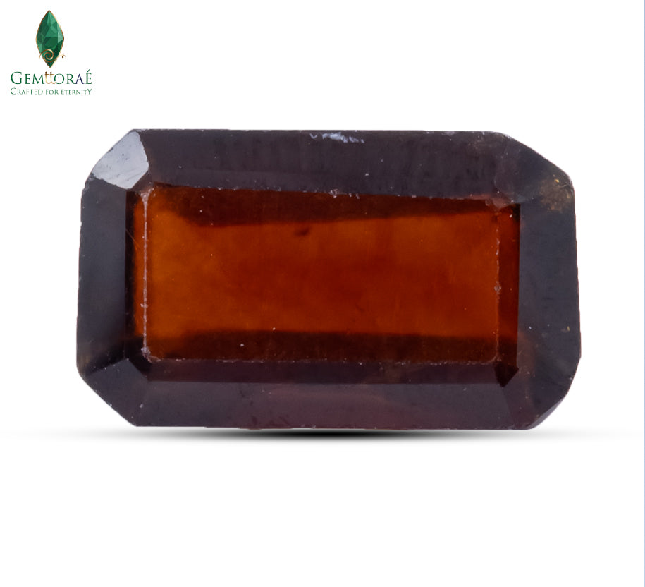 Top view of Natural African Gomed Ratna with warm honey-orange colour