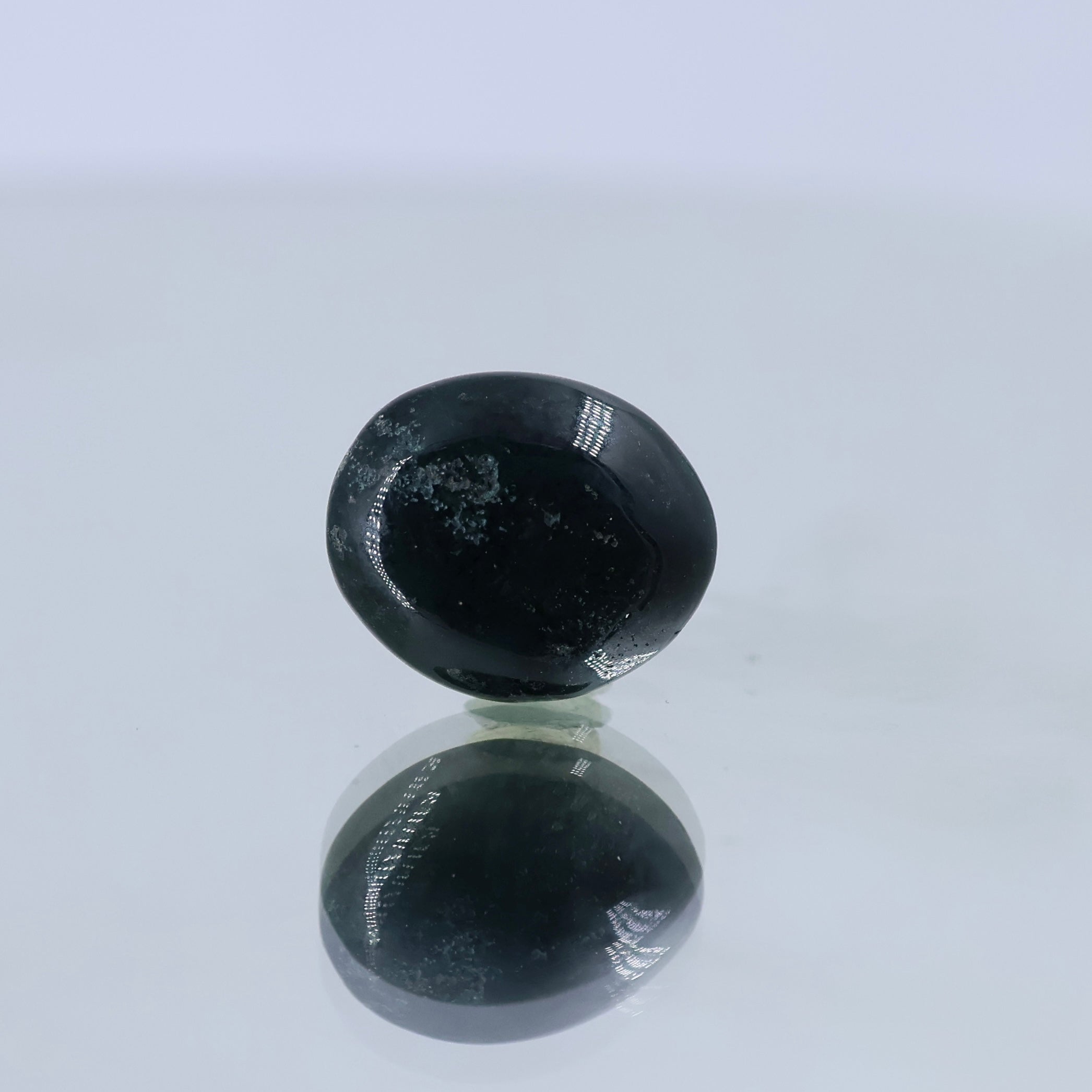 Genuine Bloodstone Gem in a polished cabochon finish