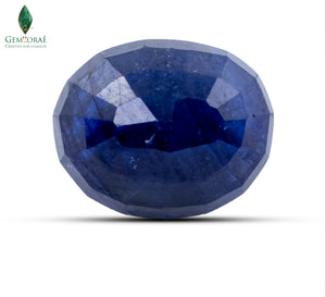 Natural Blue Sapphire with glass infused clarity enhancement