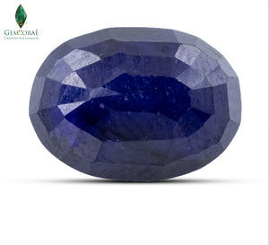 Natural Blue Sapphire enhanced for improved visual clarity