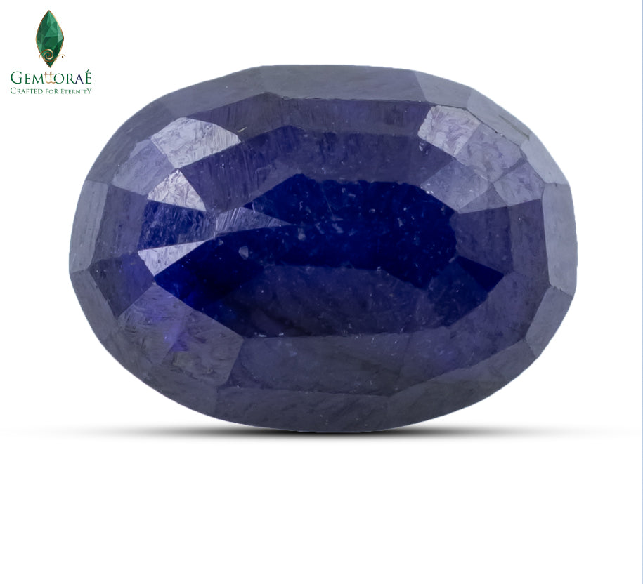 Natural Blue Sapphire enhanced for improved visual clarity