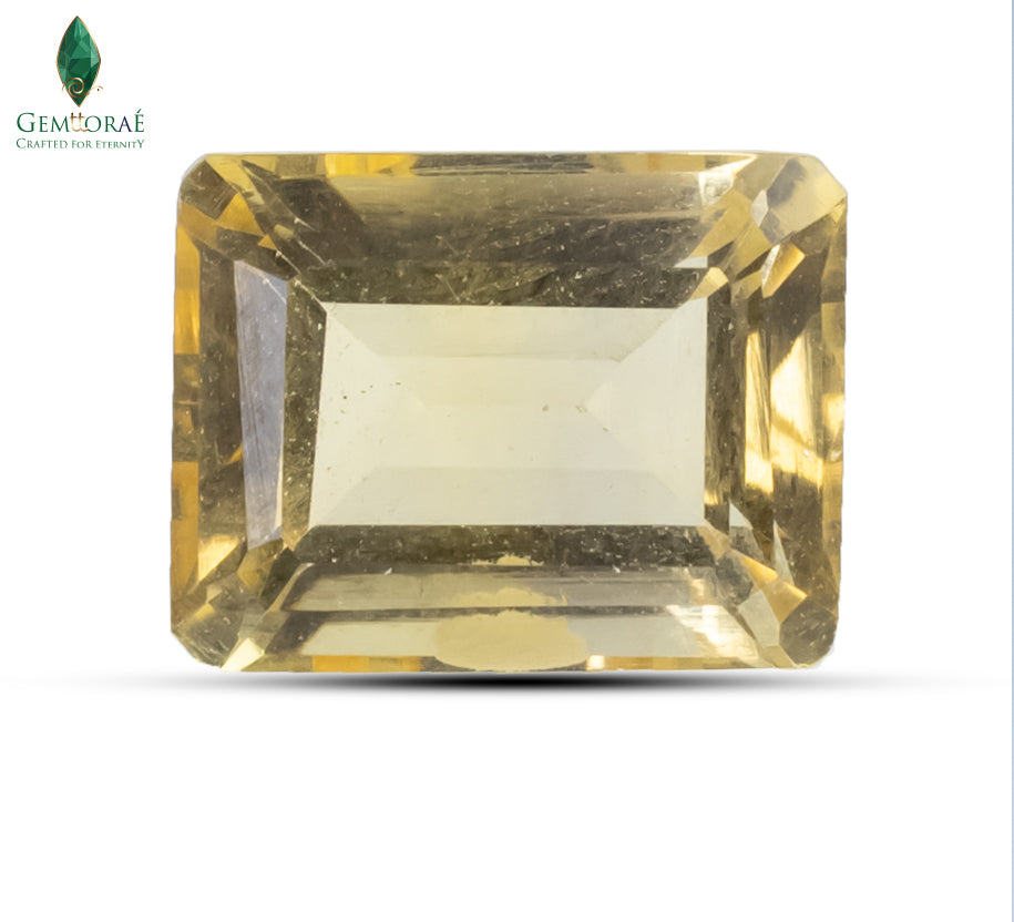 Close-up of Natural Brazilian Citrine showing vibrant golden colour