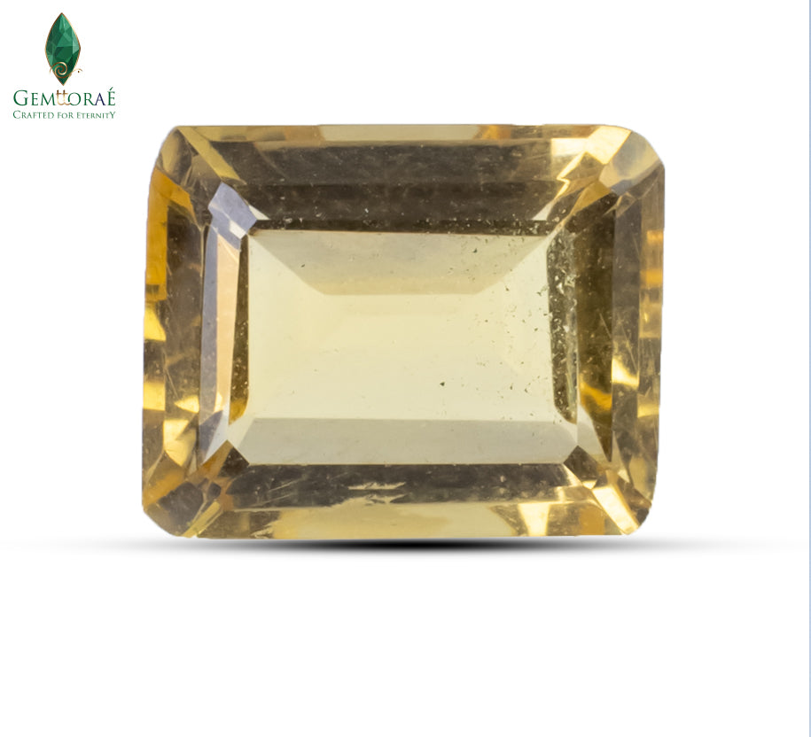 Close-up of Natural Brazilian Citrine showing bright golden colour