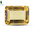 Front view of Natural Brazilian Citrine showing vibrant golden colour