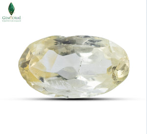 Front view of Natural Citrine with bright golden colour