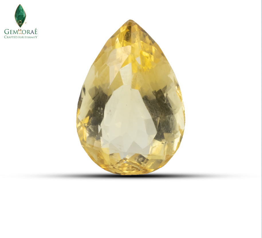 Natural dark citrine gem front image