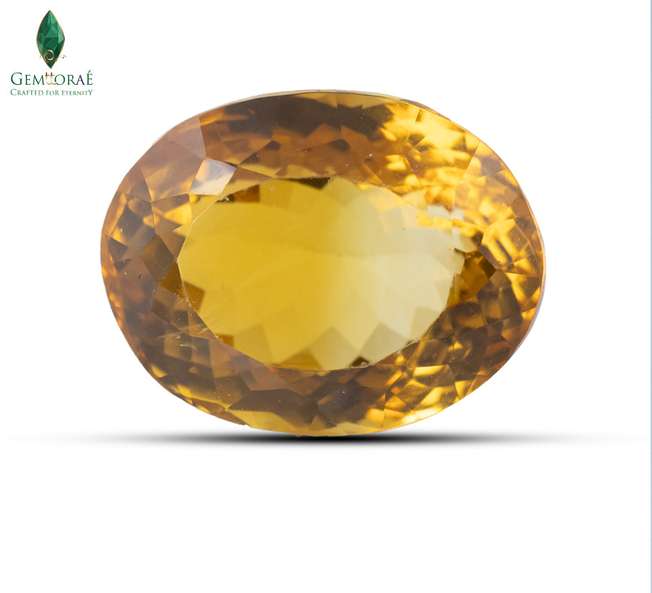 Natural Dark Citrine Deep Amber African Gem Certified