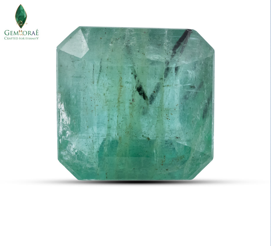 Natural emerald gemstone with vibrant green color
