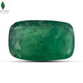 Natural emerald stone in an emrrald cut