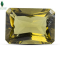 Top view of Natural Honey Citrine Gemstone showing warm golden colour