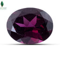 Close-up of Natural Rhodolite Garnet showing deep raspberry-red colour