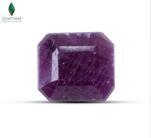 Front view of Ruby Stone featuring a naturally rich red surface