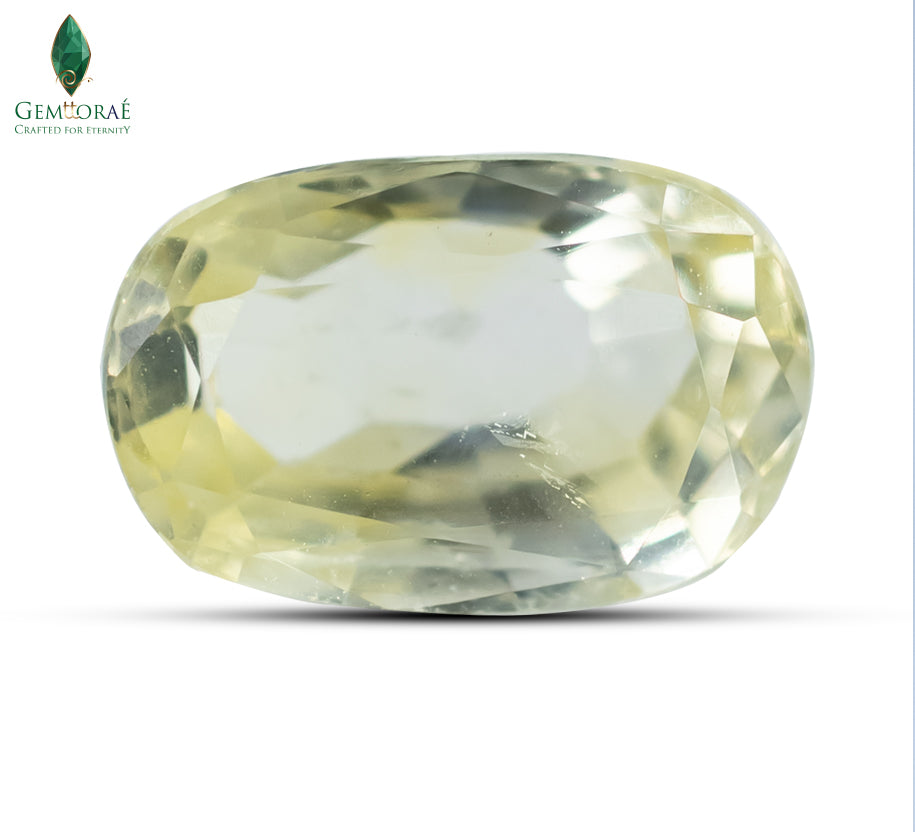 Natural Unheated Yellow Sapphire Sri Lankan Pukhraj 