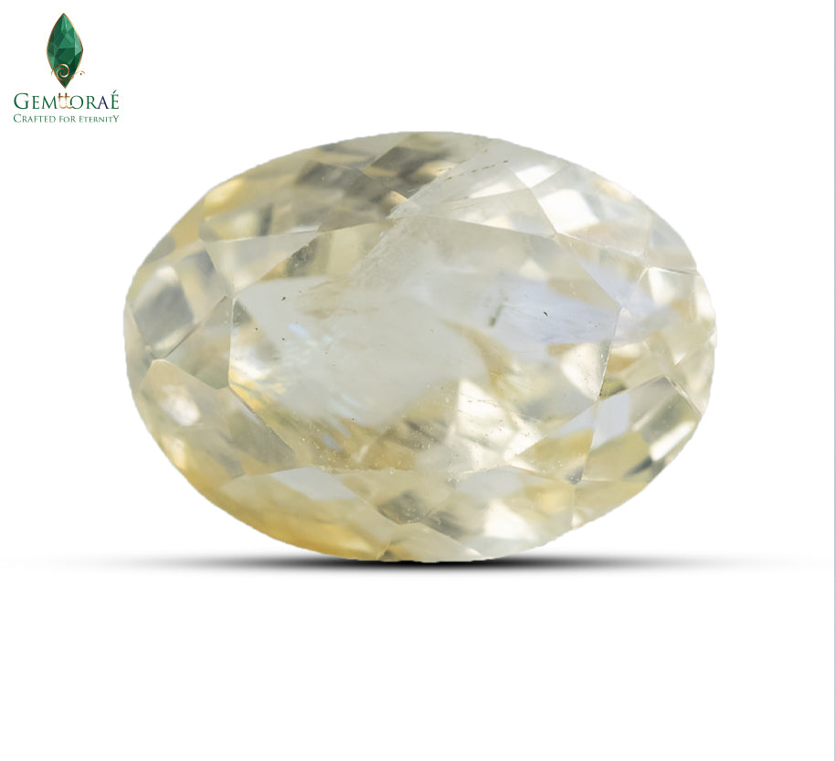 Overhead view of Natural Citrine displaying rich golden colour