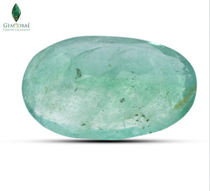 Polished emerald stone with exceptional luster