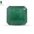 Polished emerald gemstone with deep green color