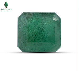 Polished emerald gemstone with deep green color