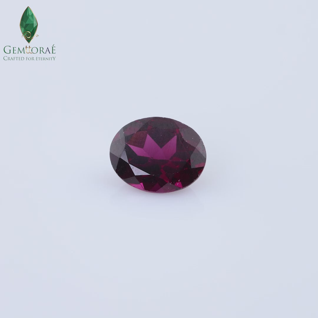 Product video of Natural Rhodolite Garnet displaying brilliant sparkle