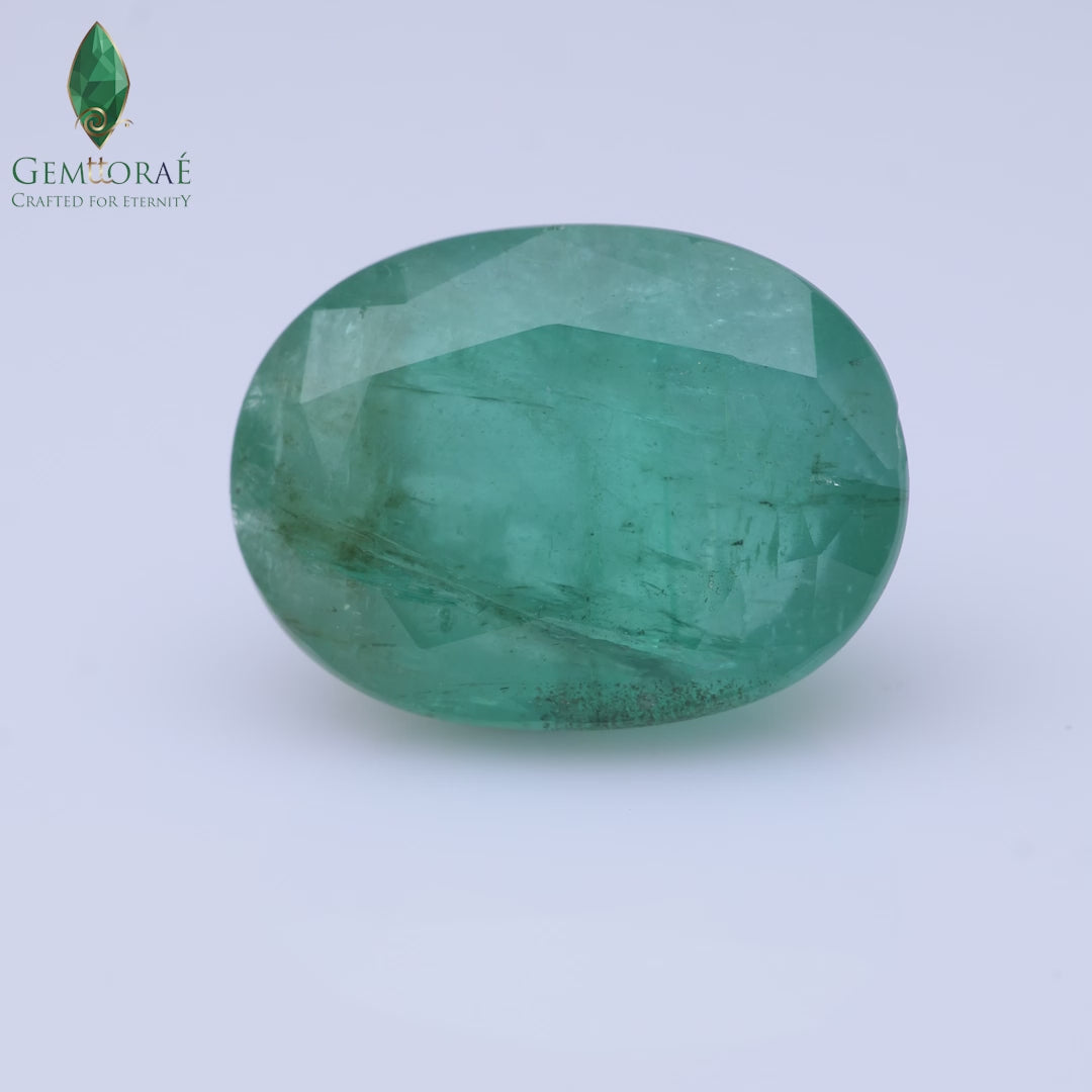 Certified natural emerald stone for rings