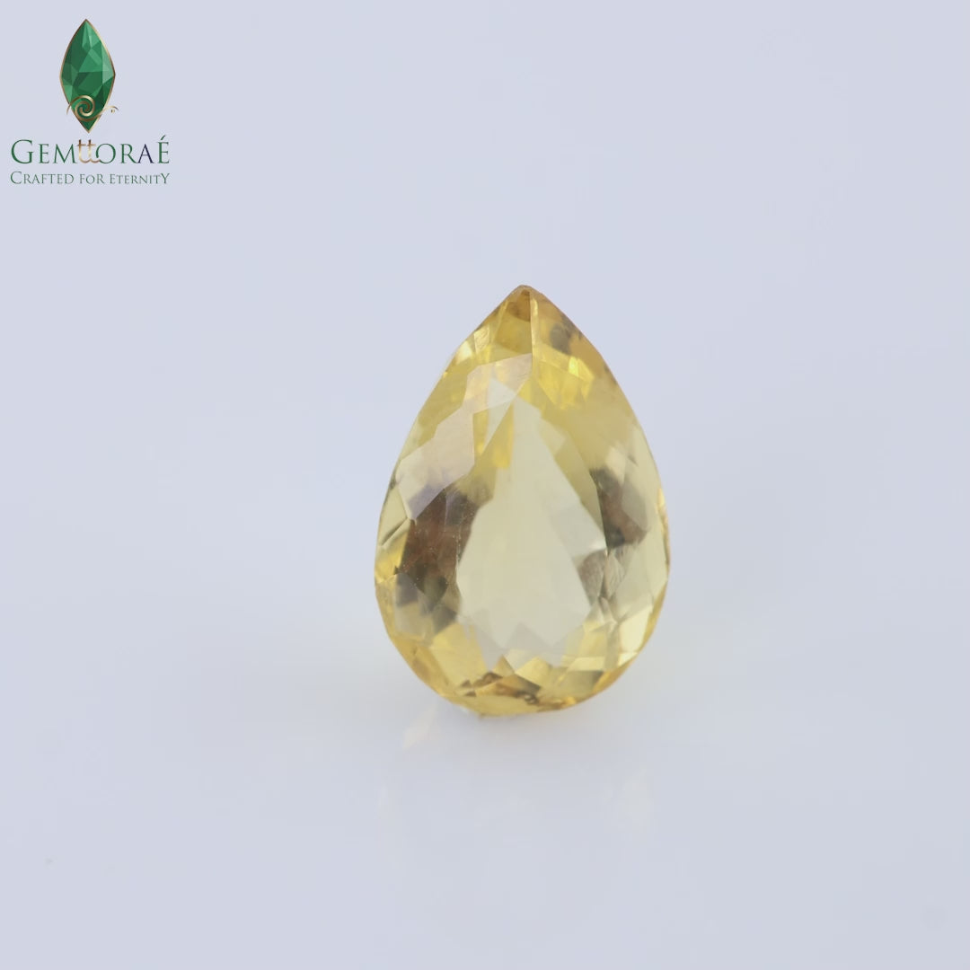Citrine Crystal highlighting natural golden reflection