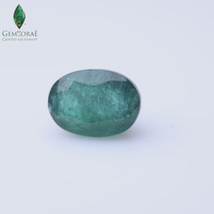 Genuine Panna stone with exceptional clarity