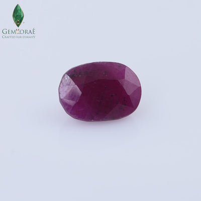 Video of Natural Mysore Ruby displaying brilliant red colour under light