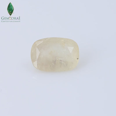 Yellow Sapphire cut stone side view