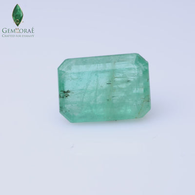 Genuine natural emerald stone with polished finish