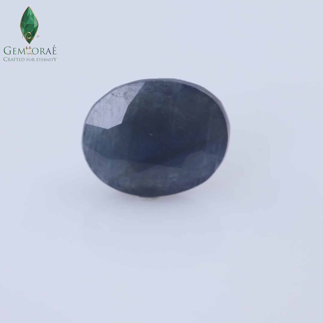Video of genuine Blue Sapphire reflecting rich natural blue brilliance