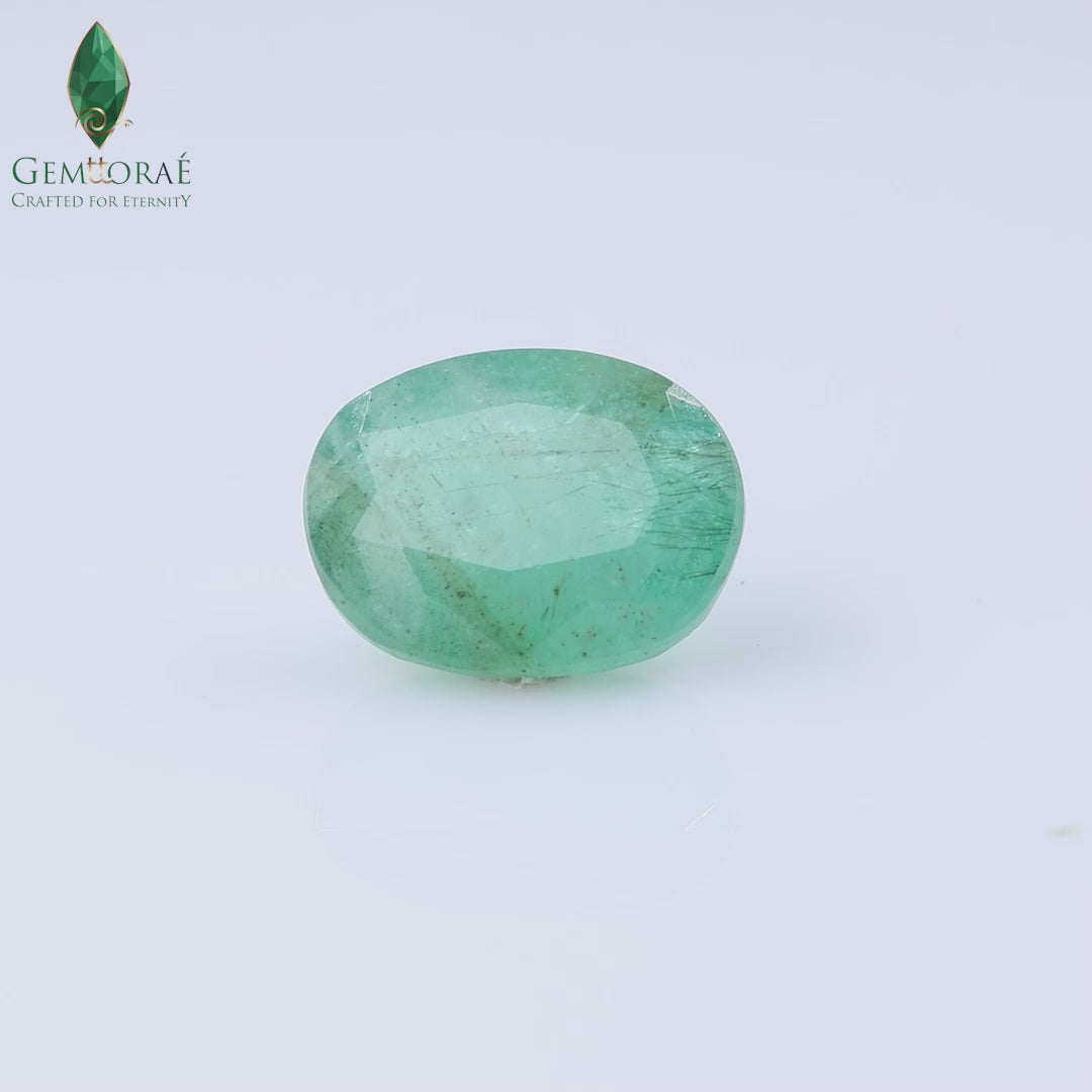 Natural Zambian Emerald Stone with Rich Green Colour