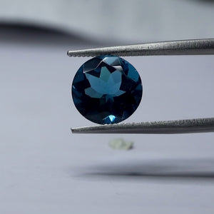 Natural topaz gemstone in an elegant round cut