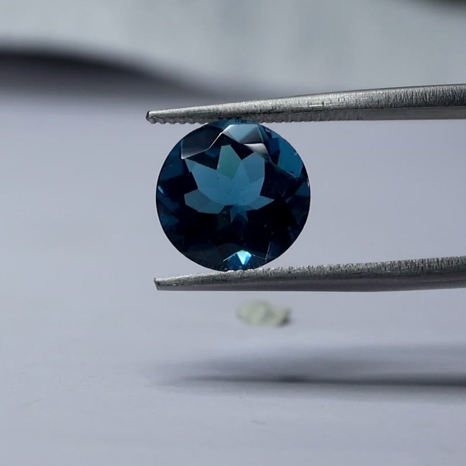 Natural topaz gemstone in an elegant round cut