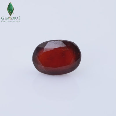 Close-up view of Indian Garnet gemstone with unique colour patterns
