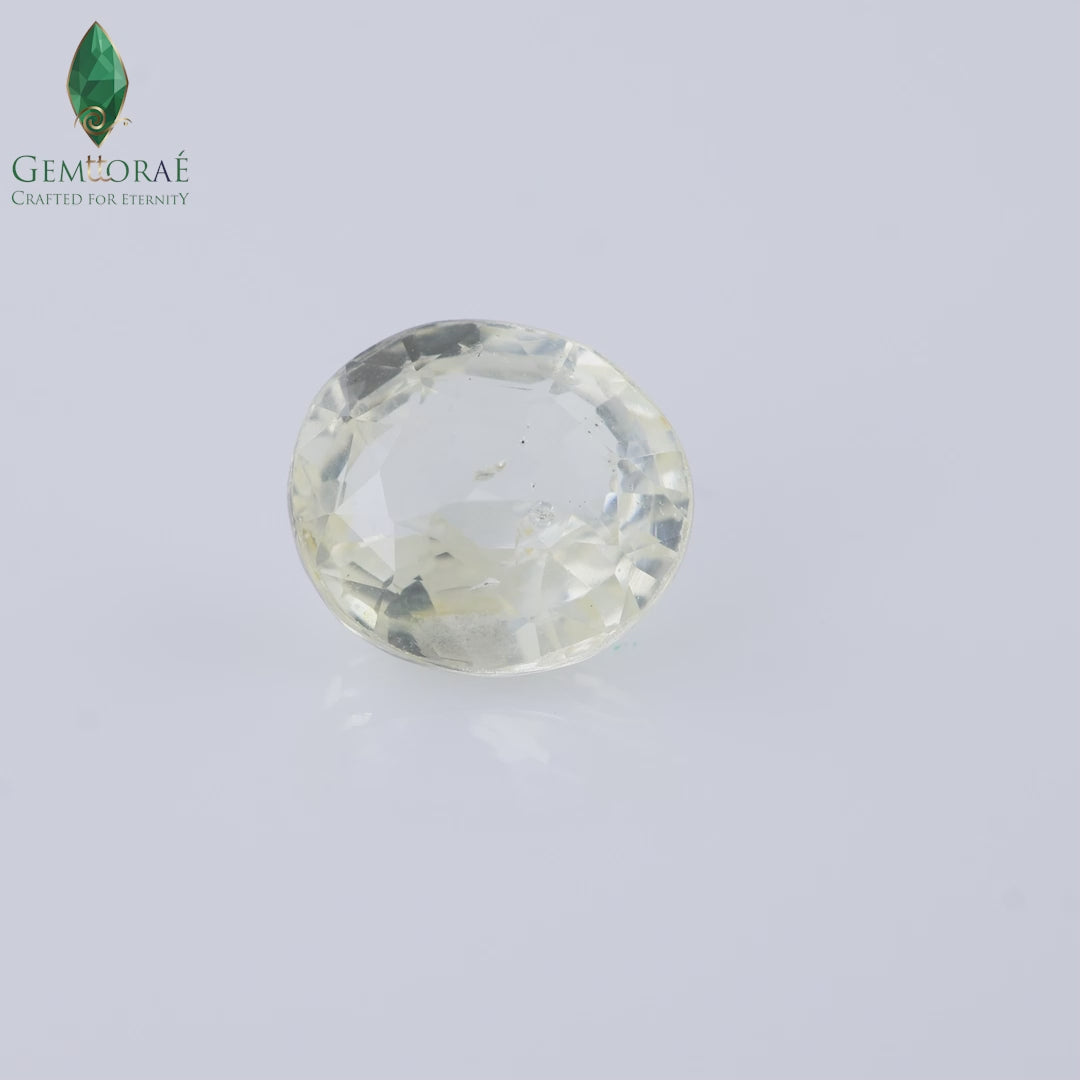Natural Pukhraj stone with vibrant yellow brilliance