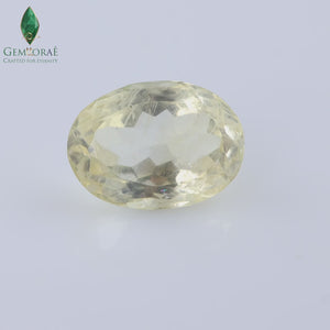 Certified Citrine Crystals rotating on a white display platform