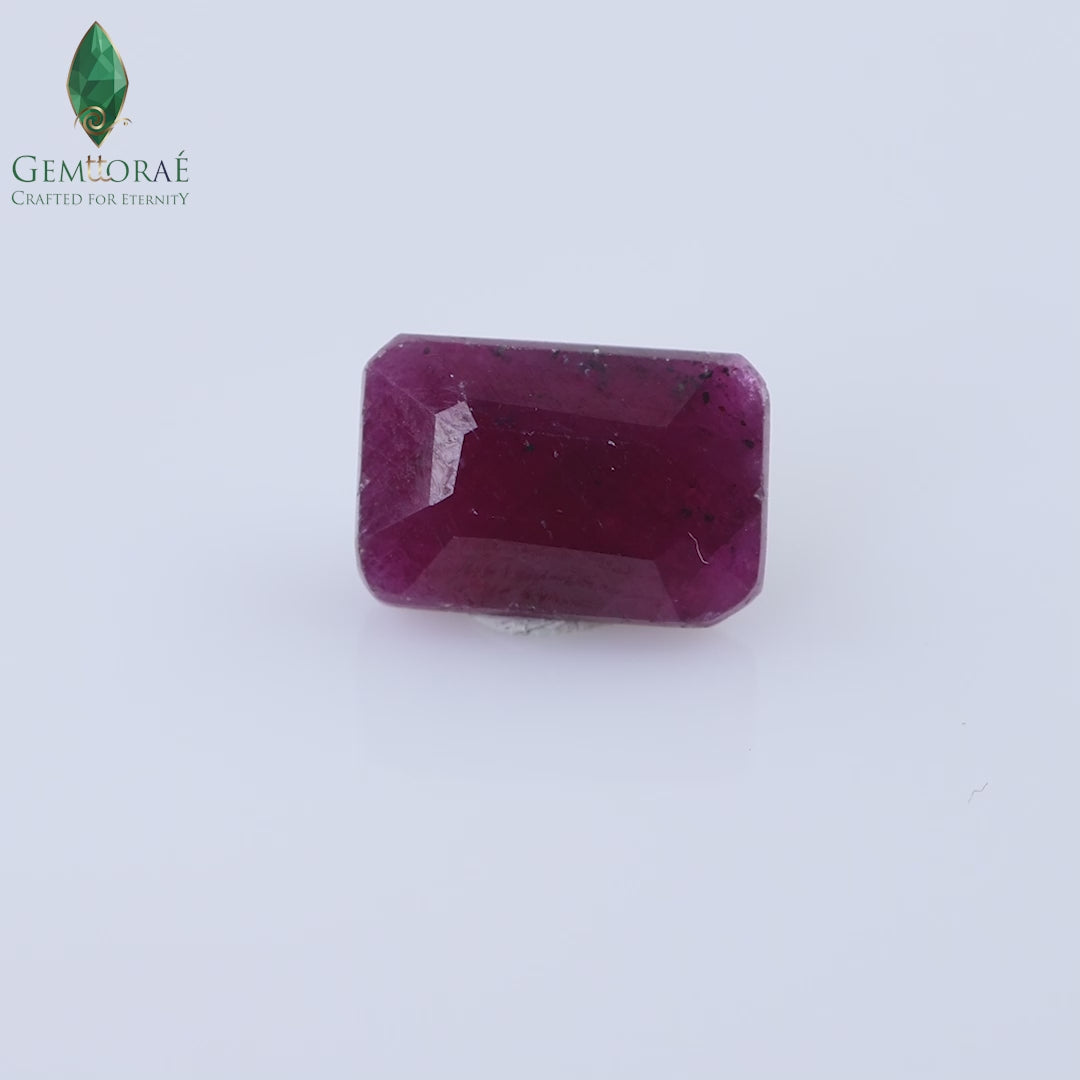 Video of genuine Ruby Stone displaying rich natural colour