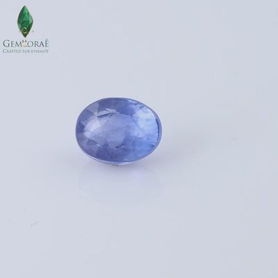 Premium blue sapphire gemstone in a oval cut