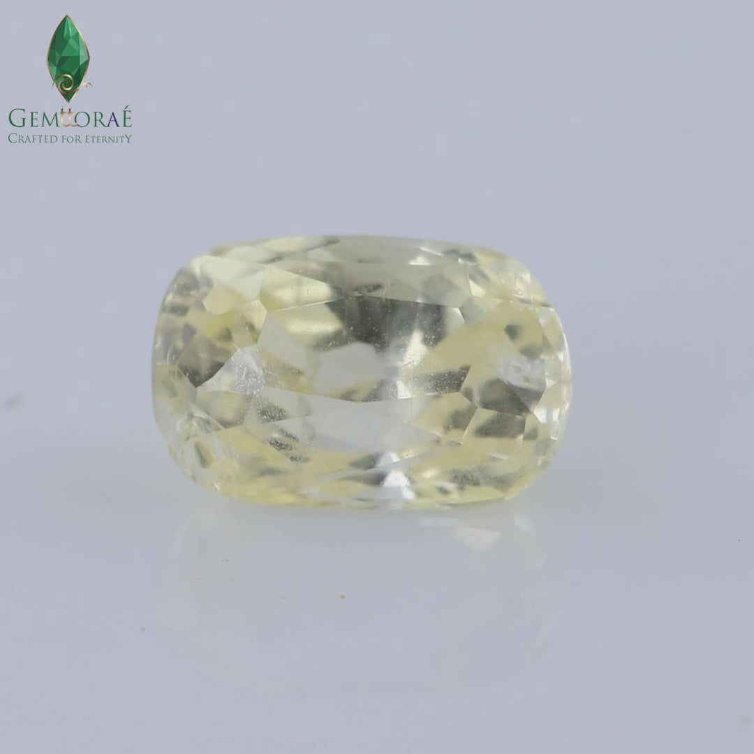 Certified natural gemstone, pukhraj yellow sapphire