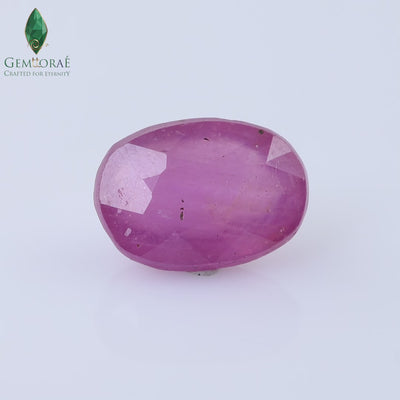 Bright pink Ruby stone with vivid color