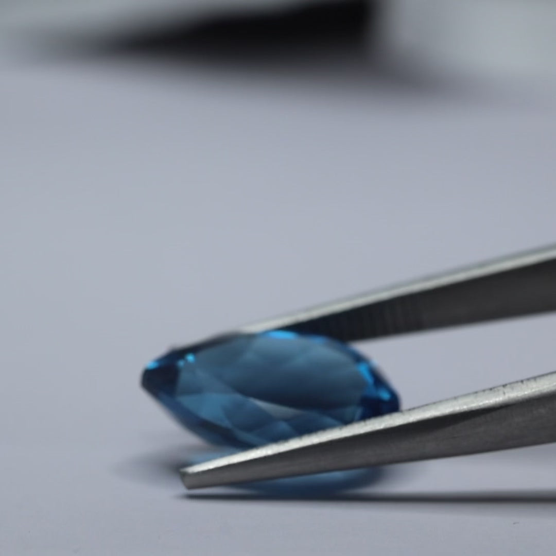 Blue Topaz Gemstone London Blue Brazil Natural Certified